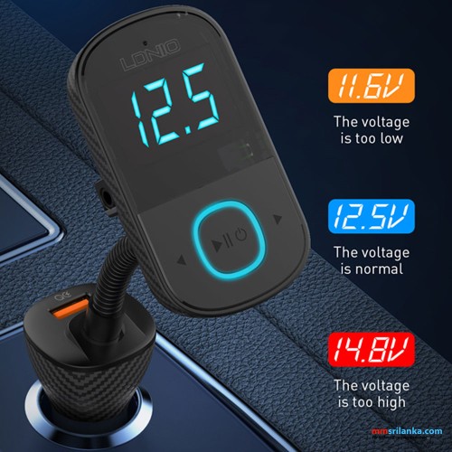 LDNIO C705Q 43W Car charger bluetooth 5.0 player (6M)